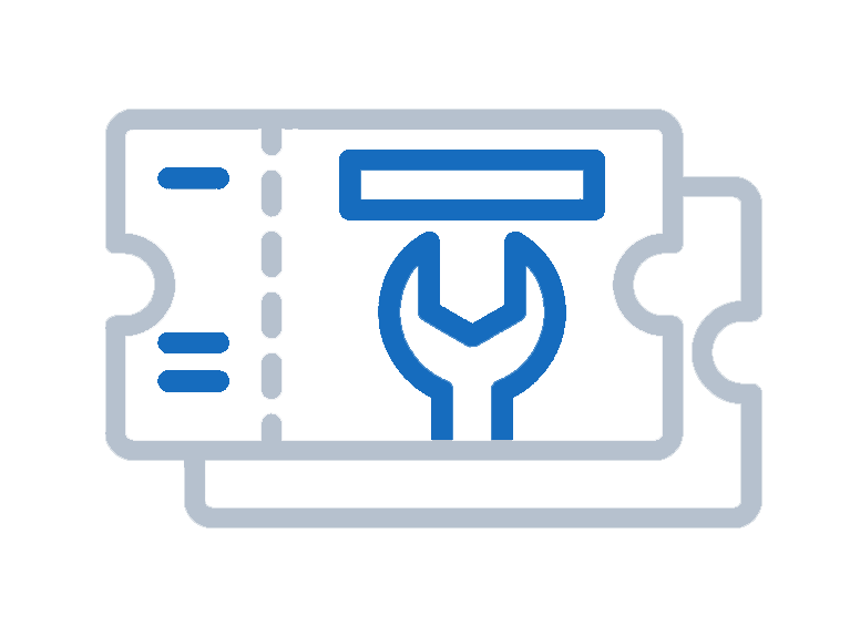 Service management system service tickets record