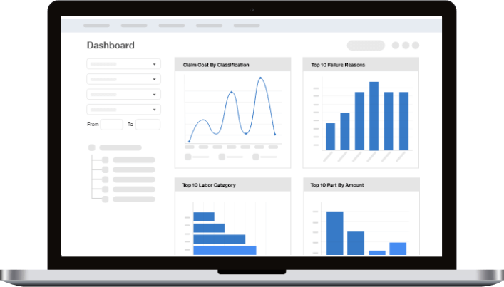 Warranty Management Software Dashboard Analytics Data Claims